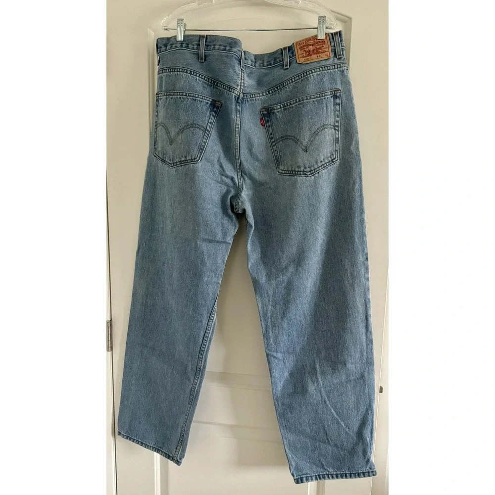 LEVI'S 550 Men's Blue Straight Relaxed Fit Comfort Denim Jeans-Size‎ 40 X 32